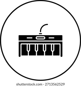 Icono de Vector de piano. Se puede utilizar para aplicaciones de impresión, móviles y de Web.