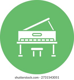 Icono de Vector de piano. Se puede utilizar para aplicaciones de impresión, móviles y de Web.