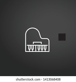 Piano vector icon. Piano concept stroke symbol design. Thin graphic elements vector illustration, outline pattern for your web site design, logo, UI. EPS 10.