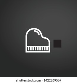 Piano vector icon. Piano concept stroke symbol design. Thin graphic elements vector illustration, outline pattern for your web site design, logo, UI. EPS 10.