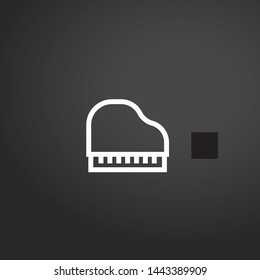 Piano vector icon. Piano concept stroke symbol design. Thin graphic elements vector illustration, outline pattern for your web site design, logo, UI. EPS 10.