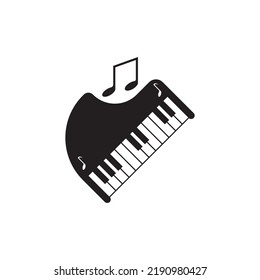 Piano vector icon design illustration logo template