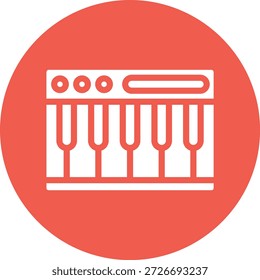Ilustración de diseño de icono de Vector de piano