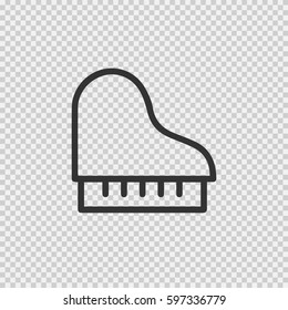 Piano vector icon eps 10 on transparent background.