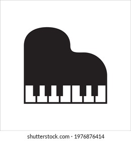 Piano vector icon. Piano flat sign design isolated illustration. Piano symbol pictogram