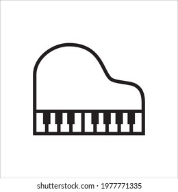 Piano vector icon. Piano flat sign design isolated illustration. Piano symbol pictogram