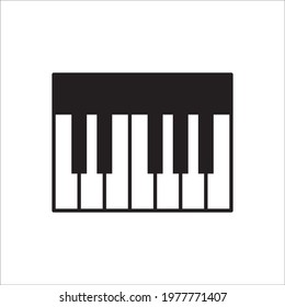 Piano vector icon. Piano flat sign design isolated illustration. Piano symbol pictogram