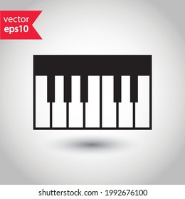 Icono vectorial de piano. Diseño de señas planas de piano ilustración aislada. Pictograma de símbolo de piano