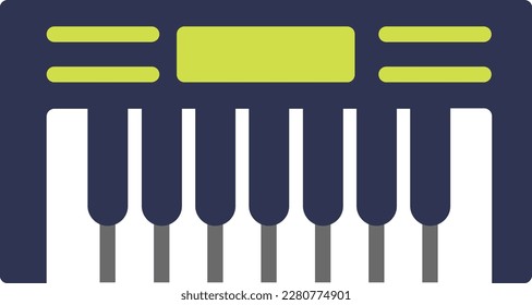 Piano Vector Icon Flat Style