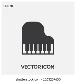 Piano vector icon illustration.Flat piano icon symbol.Premium quality.