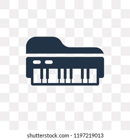 Piano vector icon isolated on transparent background, Piano transparency concept can be used web and mobile