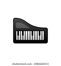 Piano vector icon isolated on white