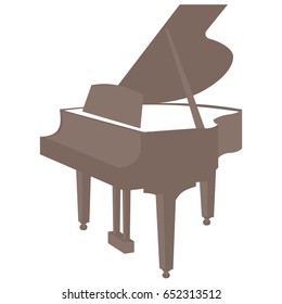Piano vector icon isolated on white background