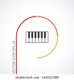 piano vector icon . Lorem Ipsum Illustration design