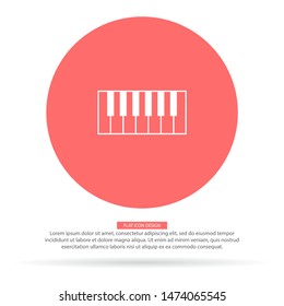 piano vector icon . Lorem Ipsum Illustration design