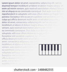 piano vector icon . Lorem Ipsum Illustration design