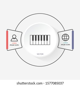 piano vector icon . Lorem Ipsum Illustration design