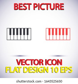piano vector icon . Lorem Ipsum Illustration design