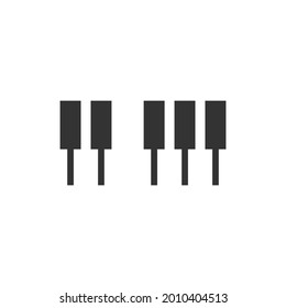 Piano vector icon. Music element icon. Music sign simple icon.