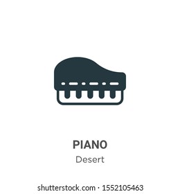 Piano vector icon on white background. Flat vector piano icon symbol sign from modern wild west collection for mobile concept and web apps design.