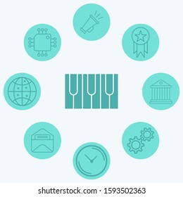 Piano vector icon sign symbol