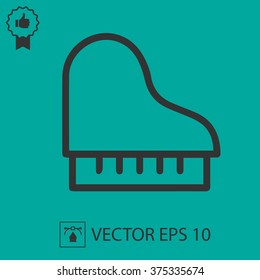 Piano vector icon. Simple vector illustration EPS 10.