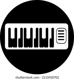 piano vector icon symbol in circle..eps