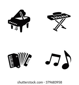 Piano vector icons