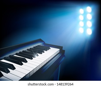 Piano. Vector illustration.