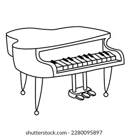 Piano vector illustration. Illustration of a grand piano