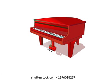 piano vector illustration. instrument