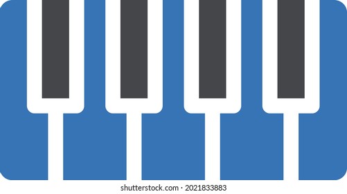 piano vector illustration isolated on a transparent background . glyph vector icons for concept or web graphics.