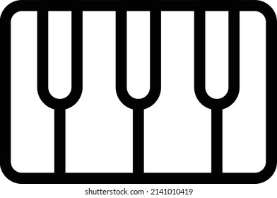 piano vector illustration isolated on a transparent background. stroke vector icons for concept or web graphics.