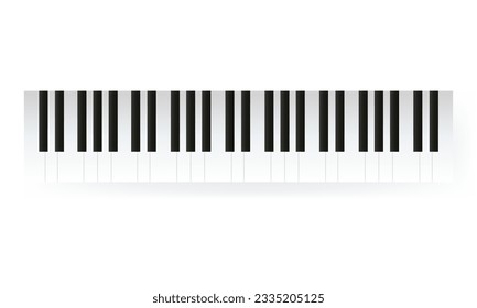 Piano vector illustration. Piano keys icon. Music concept sign. Jazz show, performance, sound logo. Classical musical instrument art. Isolated on white. EPS 10