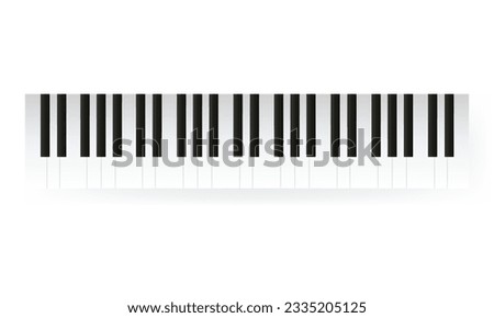 Piano vector illustration. Piano keys icon. Music concept sign. Jazz show, performance, sound logo. Classical musical instrument art. Isolated on white. EPS 10