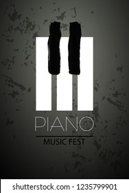 Piano vector illustration music icon
