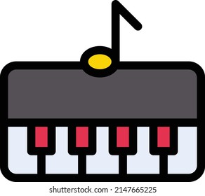 piano Vector illustration on a transparent background. Premium quality symbols. Stroke vector icon for concept and graphic design.