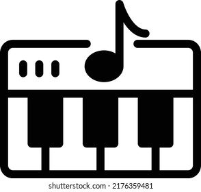 piano Vector illustration on a transparent background. Premium quality symmbols. Glyphs vector icons for concept and graphic design. 
