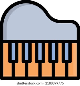 piano Vector illustration on a transparent background. Premium quality symbols. Stroke vector icon for concept and graphic design.
