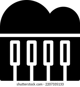piano Vector illustration on a transparent background. Premium quality symmbols. Glyphs vector icons for concept and graphic design. 
