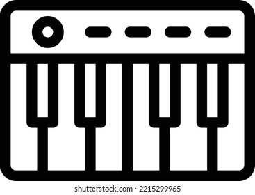 piano Vector illustration on a transparent background. Premium quality symmbols. Thin line vector icons for concept and graphic design.
