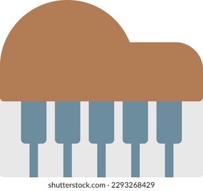 ilustración de piano vector en un fondo transparente.Símbolos de calidad premium. Icono de vector de color de línea para concepto y diseño gráfico.