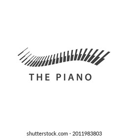 Piano vector ilustration flat design template