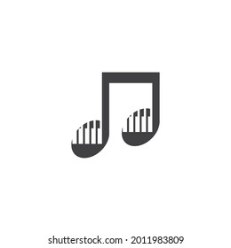 Piano vector ilustration flat design template