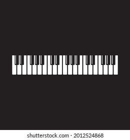 Plantilla de diseño plano de ilustraciones vectoriales de piano