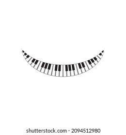 Piano vector ilustration flat design template