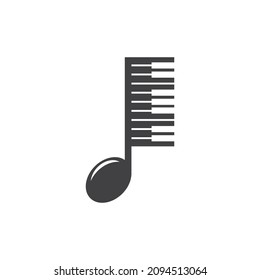 Plantilla de diseño plano de ilustraciones vectoriales de piano