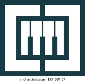 piano vector logo design inspirations	