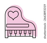 Piano vector, pixel perfect, illustrator file 