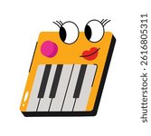 Piano vector Sticker. Eps 10 file